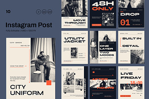 Streetwear Fashion Instagram Post, a Social Media Template by Pitchlook.Studio