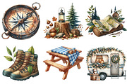 Camping Sublimation Clipart, an Illustration by Watercolor design (Thumbnail 3 of 4)