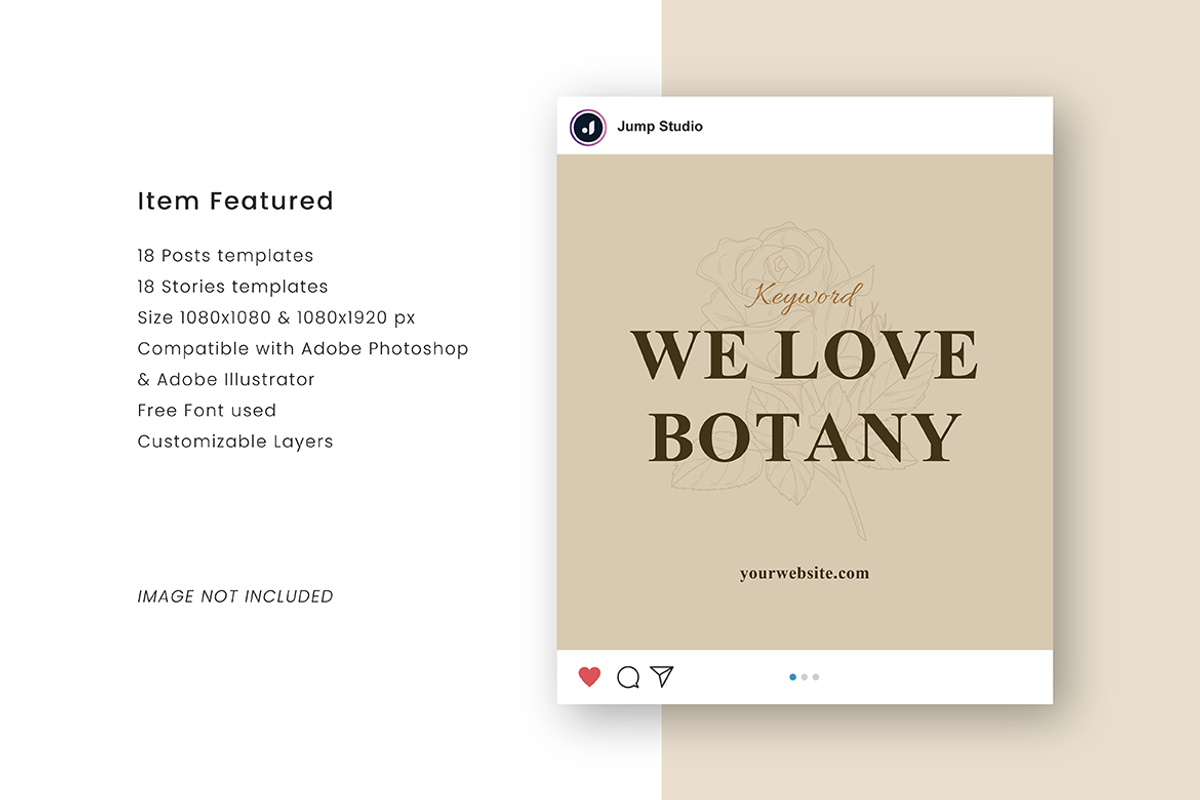 Natural Instagram Template, a Social Media Template by Jump Studio (Photo 2 of 7)