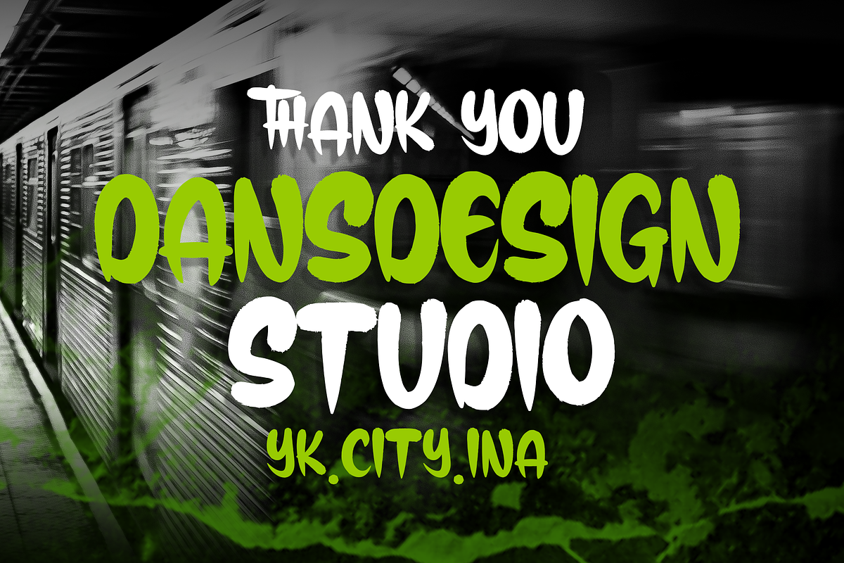 GRAFFITI BRAVES MODERN DISPLAY, a Handwritten Font by dansdesign (Photo 8 of 8)