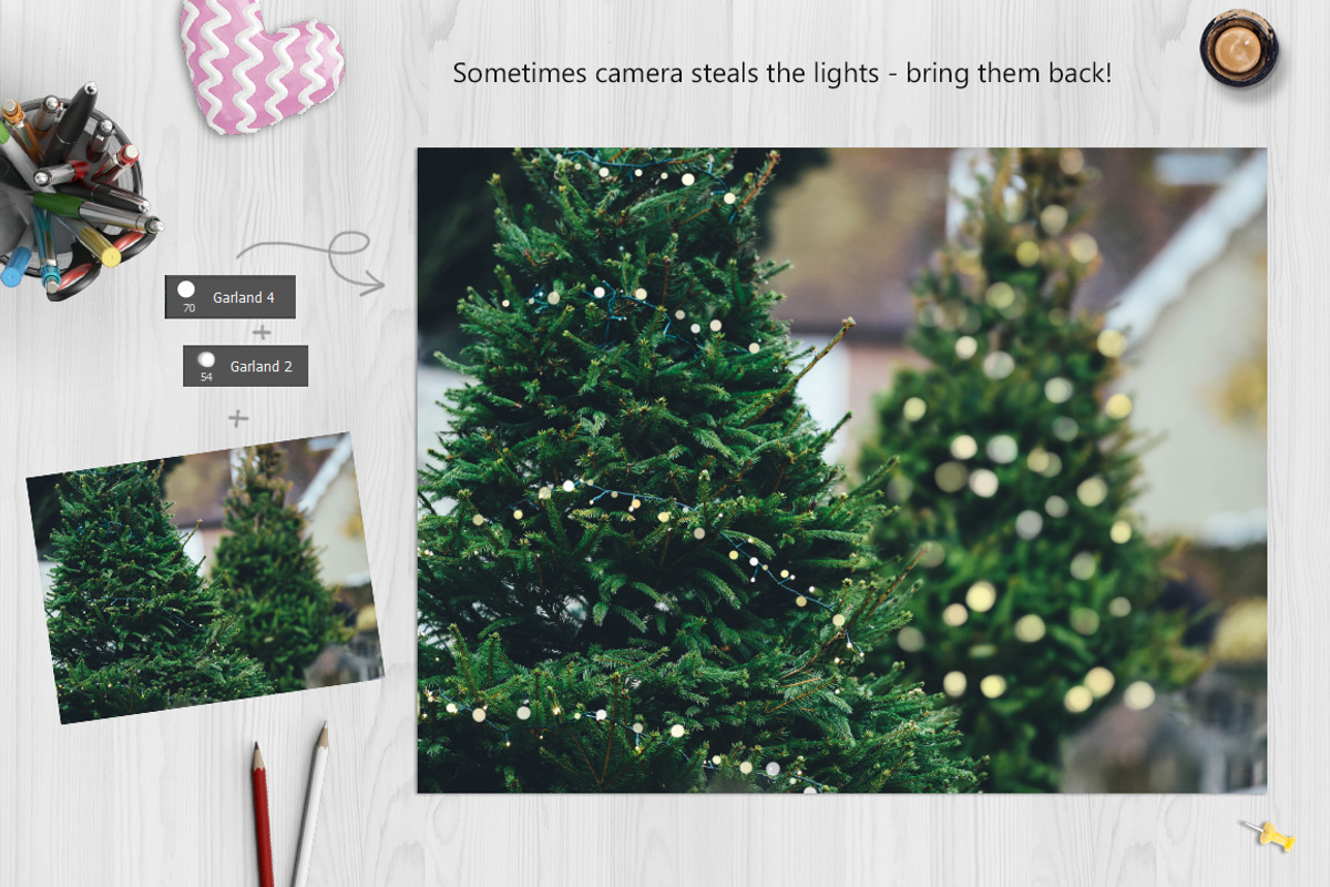 Magic brushes -lights, bokeh, tinsel, a Brush Add-On by Pikovit (Photo 2 of 17)