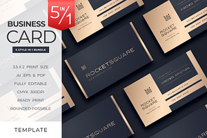 Elegant Business Card Template, a Business Card Template by Ctrl space studio