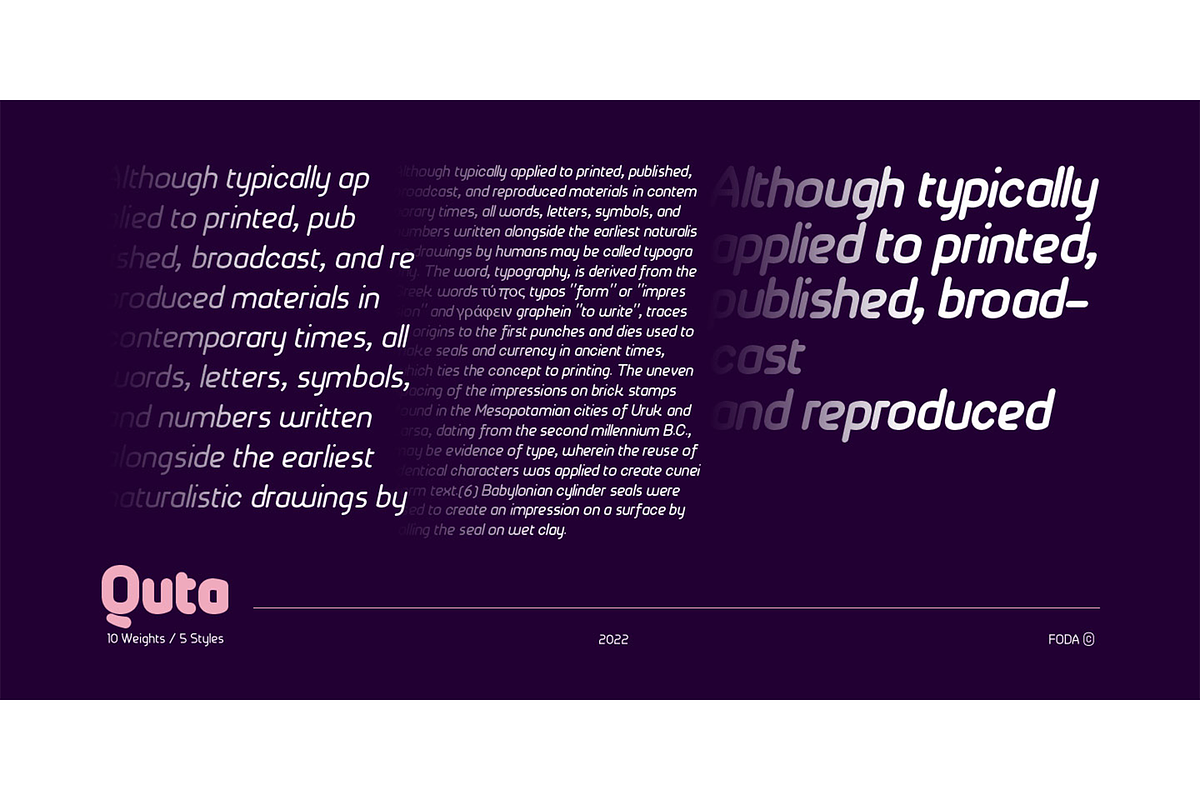 Quta Rounded Font, a Font by Foda Foundry (Photo 5 of 5)