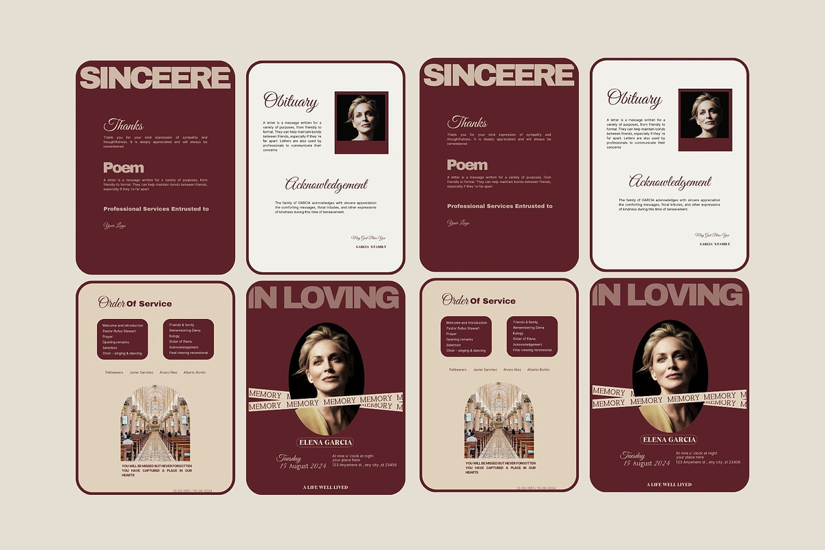 Elegant Funeral Program, an Invitation Template by Prodesign (Photo 3 of 3)
