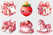 Berry First Birthday Watercolor Clip, an Illustration by Rose Art (Thumbnail 3 of 5)