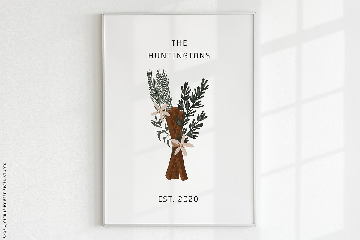 Sage Green Citrus Illustrations, an Object Illustration by Fire Spark Studio (Photo 9 of 9)