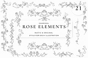 Rose Garden LineArt, a Decorative Illustration by AW Studios (Thumbnail 2 of 9)