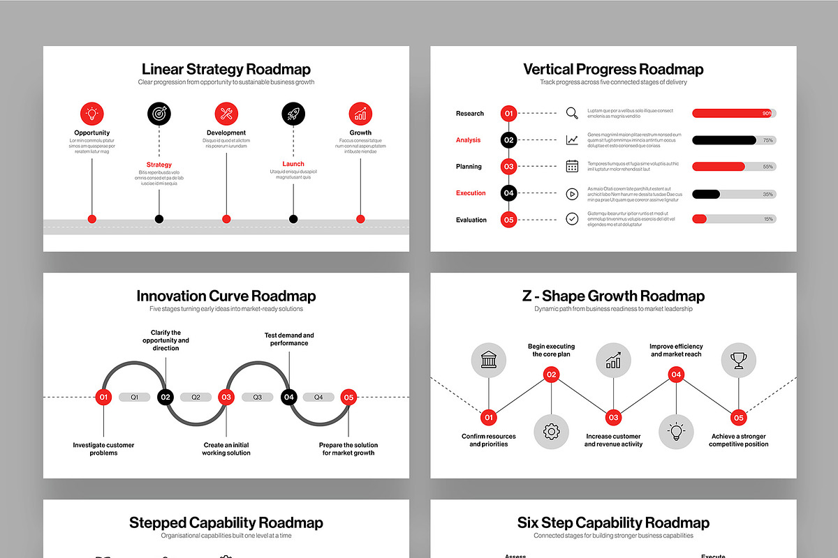 Roadmap Timeline Infographic Present, a Presentation Template by BrandPacks (Photo 7 of 7)