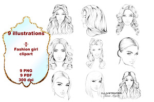 Coloring pages, Face clipart