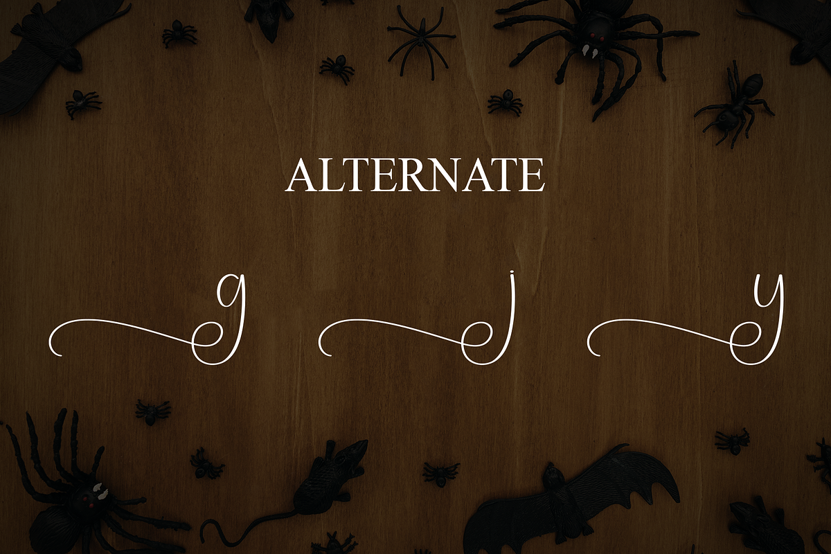 Spooky Vintage | Script Font, a Handwritten Font by Scratchones (Photo 8 of 9)