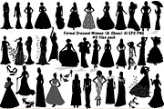 Formal Dressed Women AI Vector PNG, an Illustration by FrankiesDaughtersDesign (Thumbnail 1 of 8)