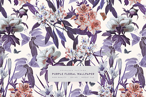 Purple Floral Wallpaper