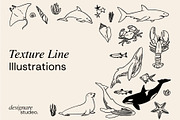 The Sea Minimal Illustrations, a Decorative Illustration by ginni illustrations (Thumbnail 4 of 6)