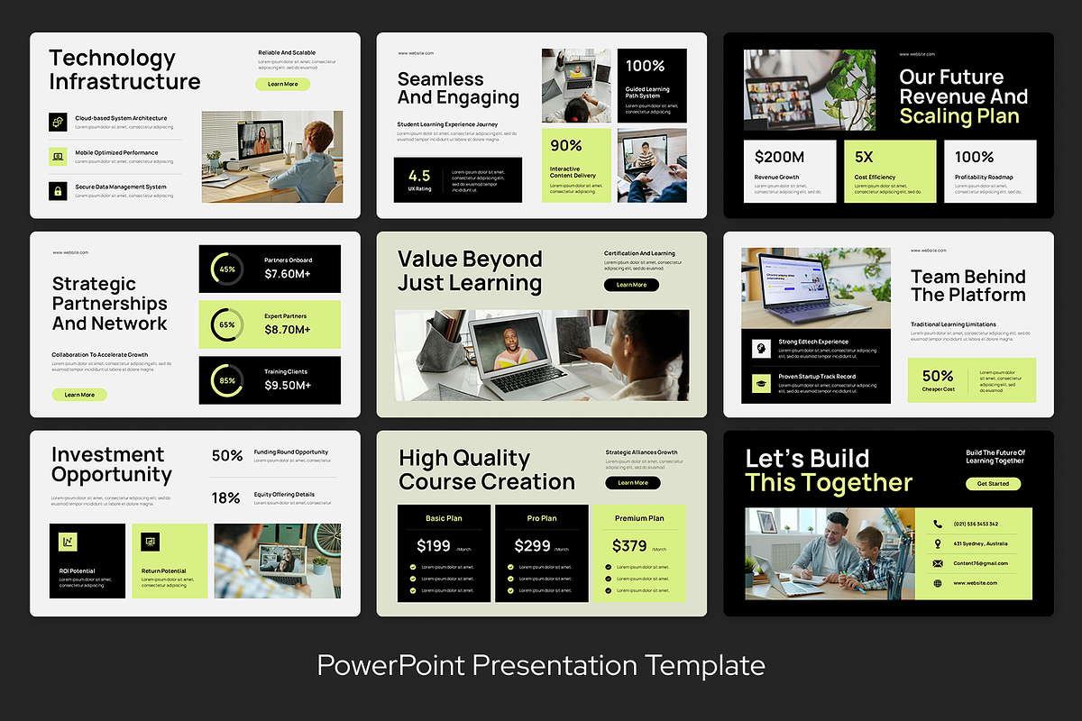 Black Lime Online Course, a Presentation Template by Sixtemp (Photo 3 of 3)