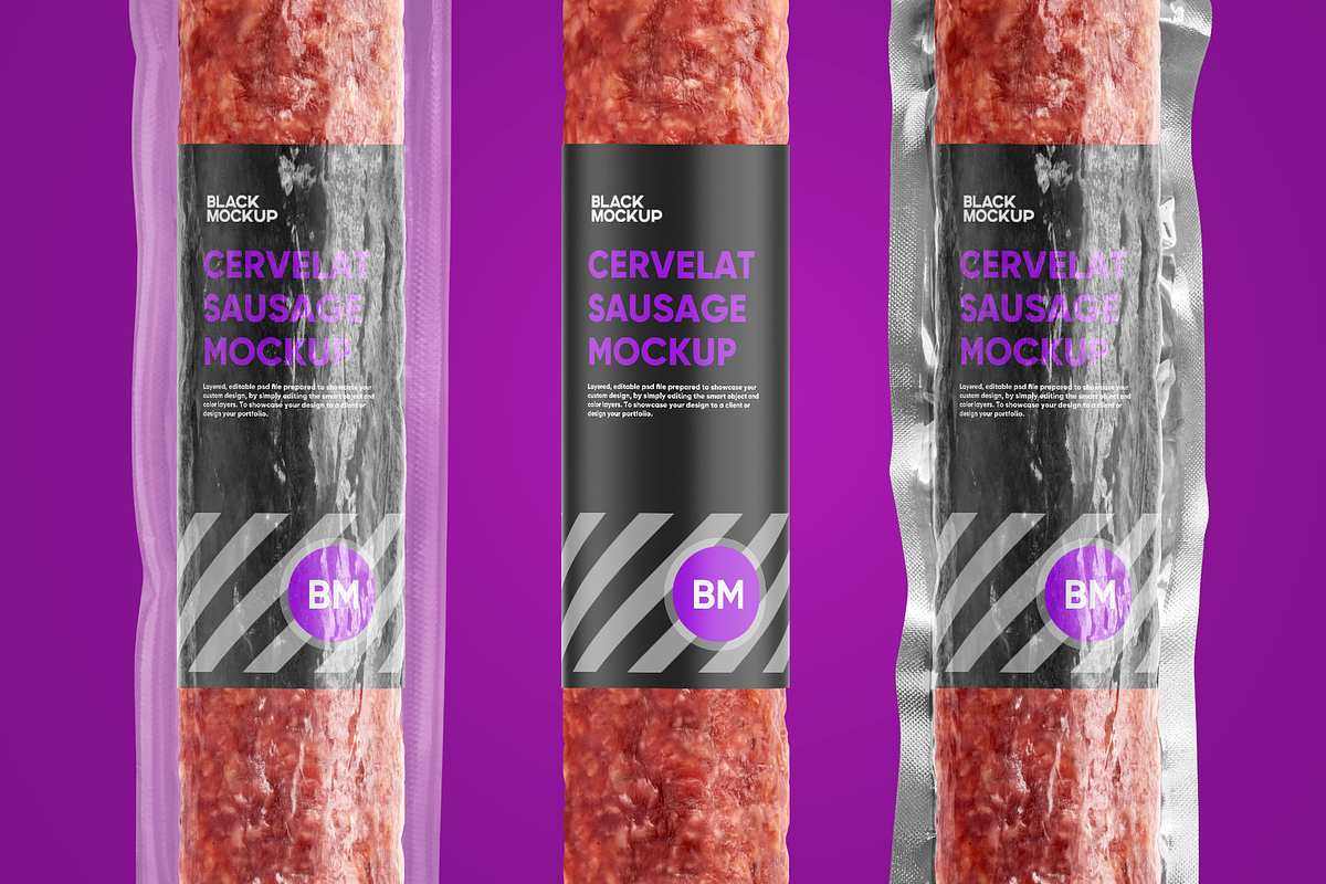 Cervelat Sausage Mockup, a Packaging Mockup by BlackMockup (Photo 10 of 15)