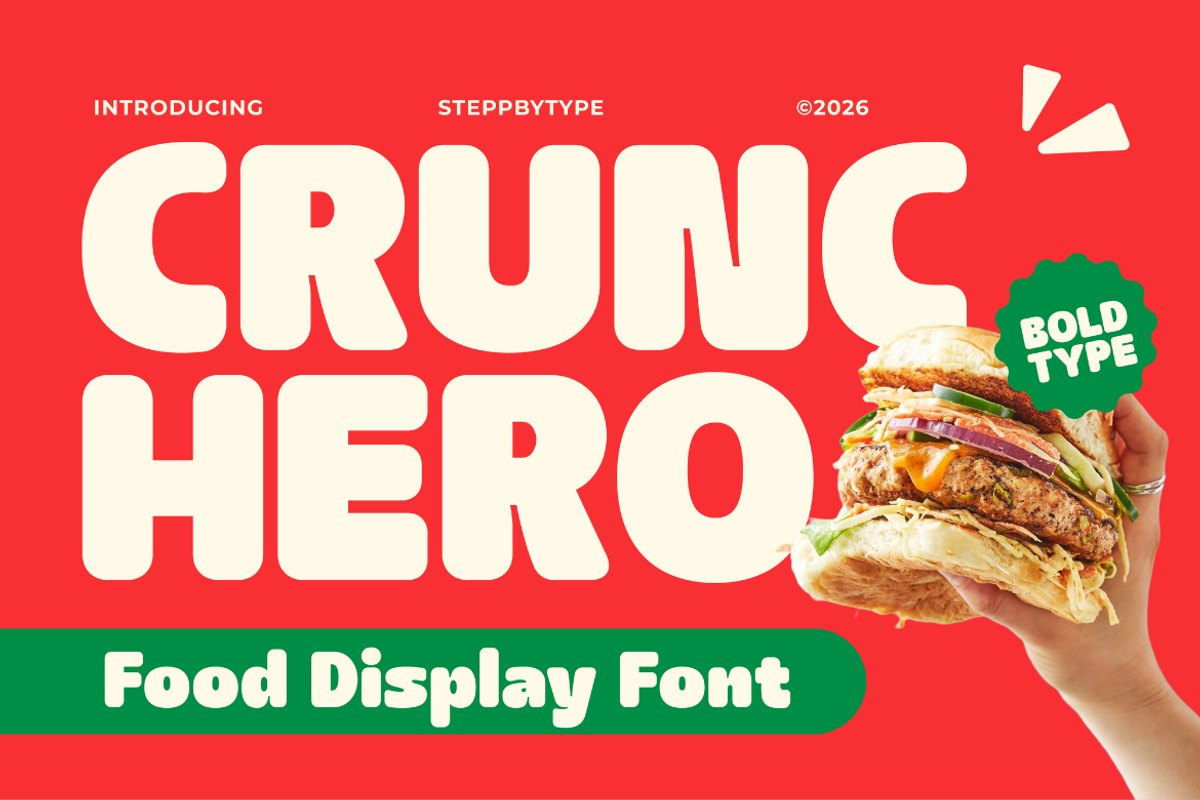 Crunchero, a Sans Serif Font by Brand_Hero (Photo 1 of 13)