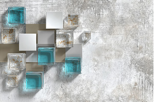 Vibrant Teal Acrylic Panel, a Background Photo by ZinetroN