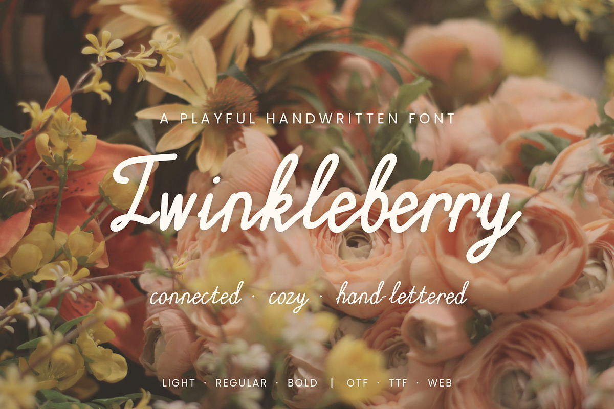 Handwritten font Twinkleberry, a Handwritten Font by Eves_Aquadreams (Photo 1 of 14)
