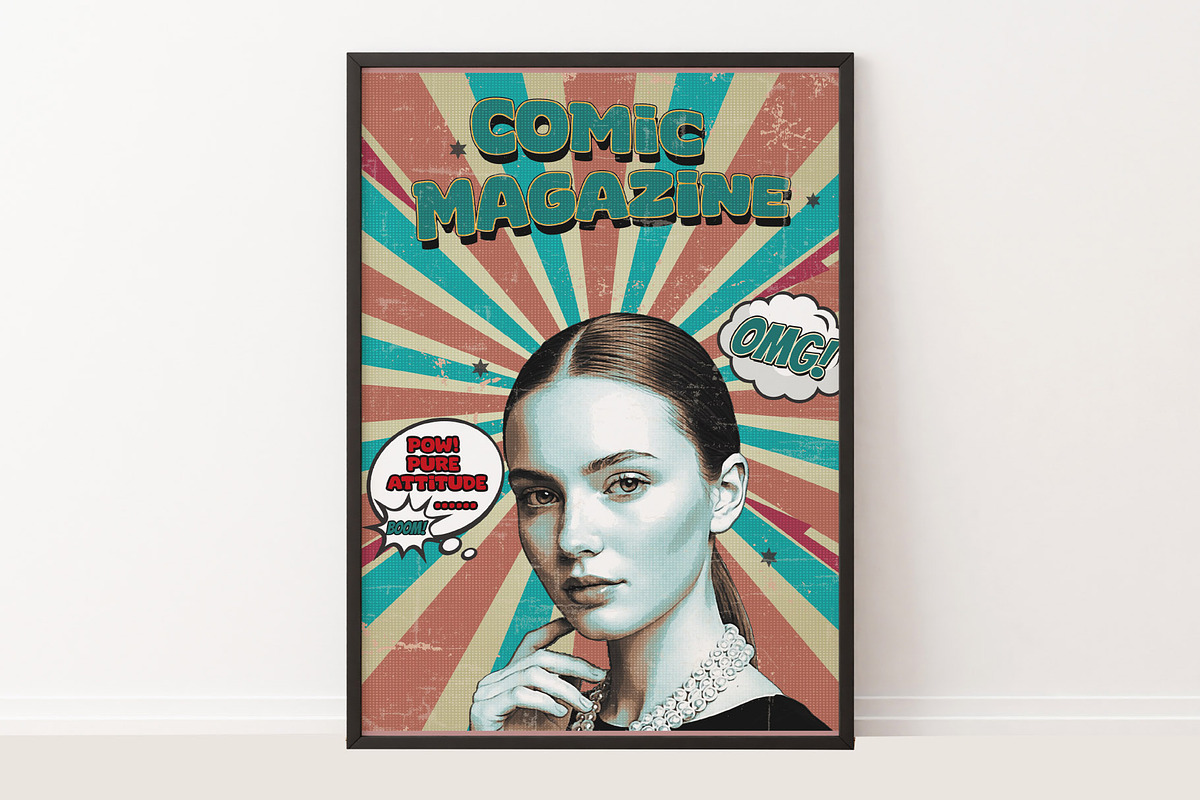 Retro Comic Book Style Poster Art, an Action Add-On by Photoshop Action (Photo 2 of 21)
