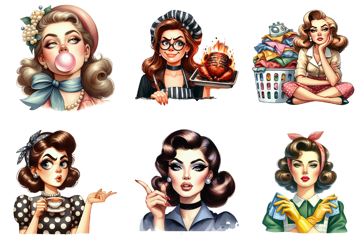 Retro Sarcastic Women Sublimation, an Illustration by SinaCreation (Photo 4 of 5)