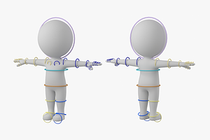 Cute Stickman in T-Pose CAT Rig