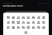 Landscapes icons, an Outline Icon by Wencory (Thumbnail 1 of 2)