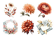Watercolor Fall Floral Clipart, an Illustration by Daily.Designs (Thumbnail 2 of 5)