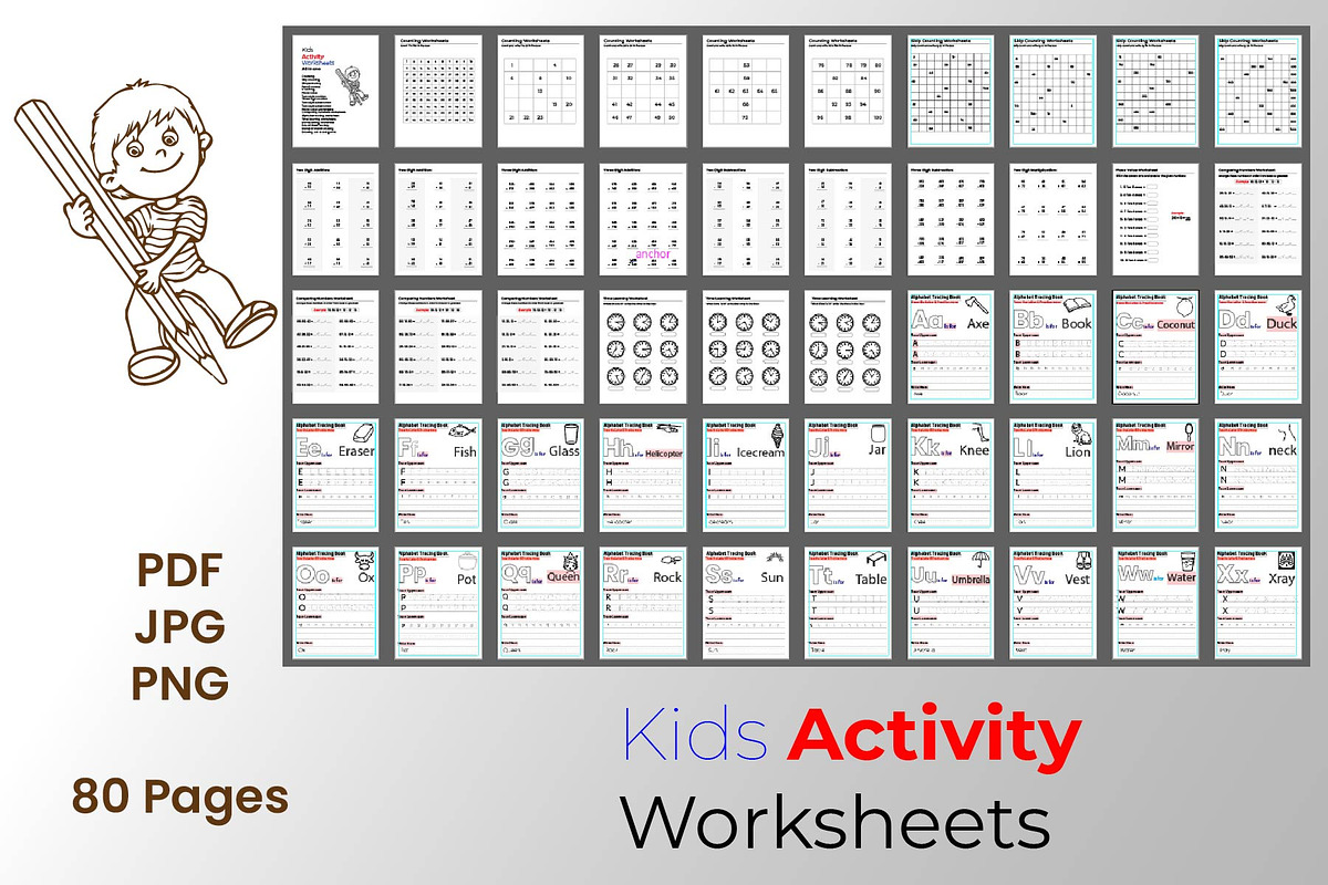 Kids activity worksheets, a Graphic by Hitubrand (Photo 5 of 5)