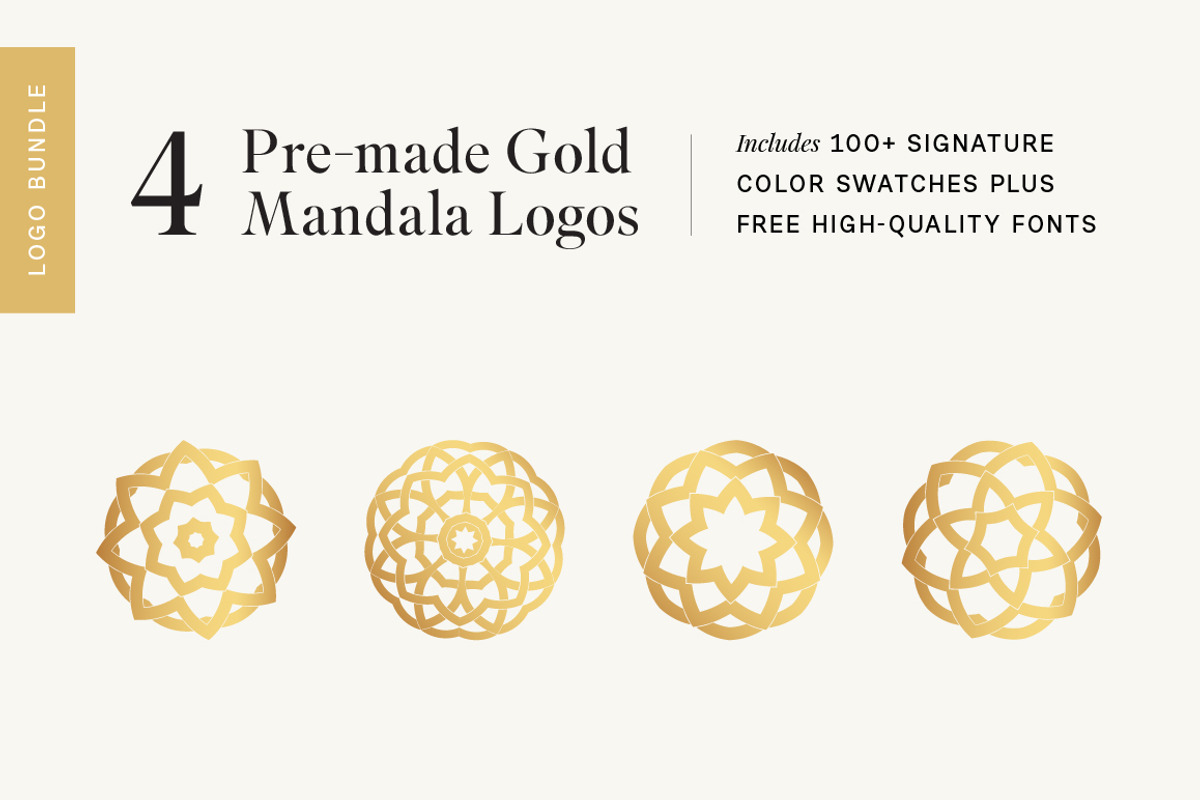 Gold Mandala Logo Template, a Branding & Logo Template by GudBrand Studio (Photo 1 of 7)