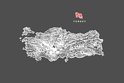 Colored map of Turkey, an Illustration by Irina Trusova (Thumbnail 4 of 4)