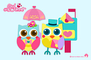 Owl My Heart Digital Clipart, a Seasonal Illustration by Cozy Cat Design (Thumbnail 2 of 6)