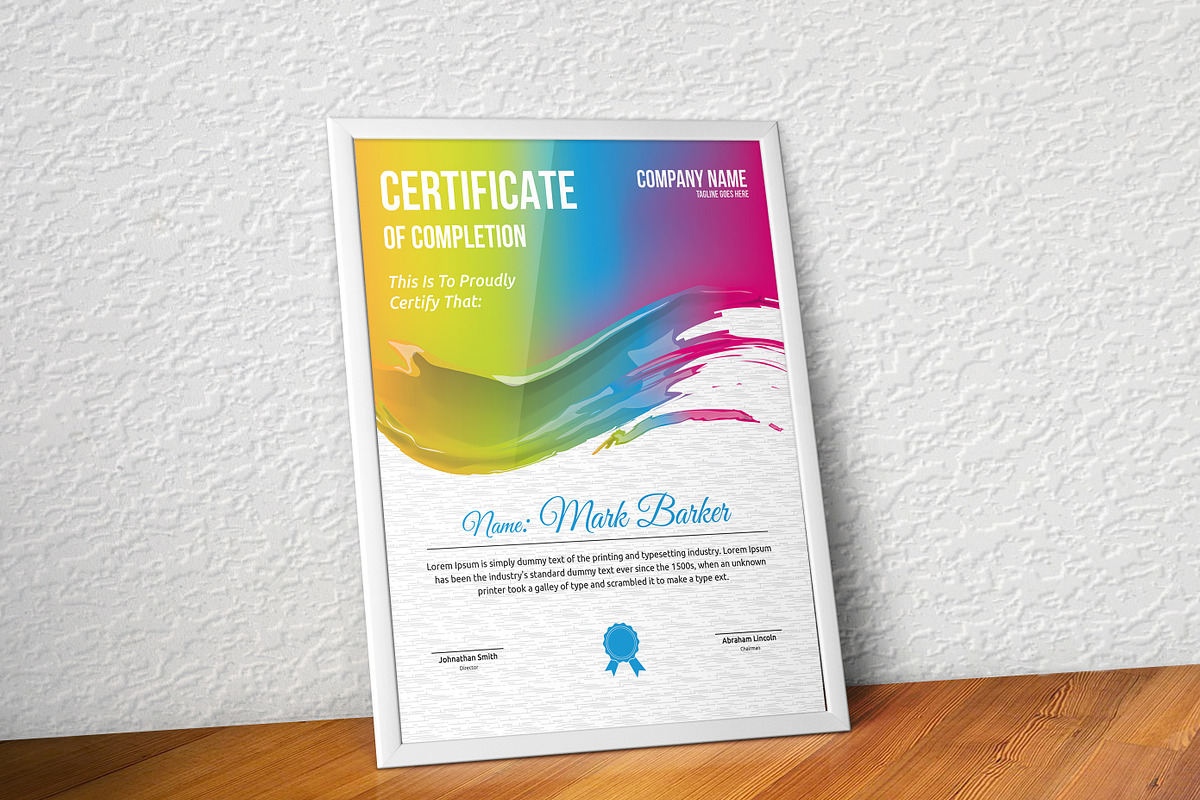 Certificate Word | PSD | AI, a Stationery Template by Curve Design (Photo 2 of 3)