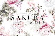 Sakura Whispers, Elegant Luxury!, a Pattern Graphic by TSTUDIO (Thumbnail 1 of 12)