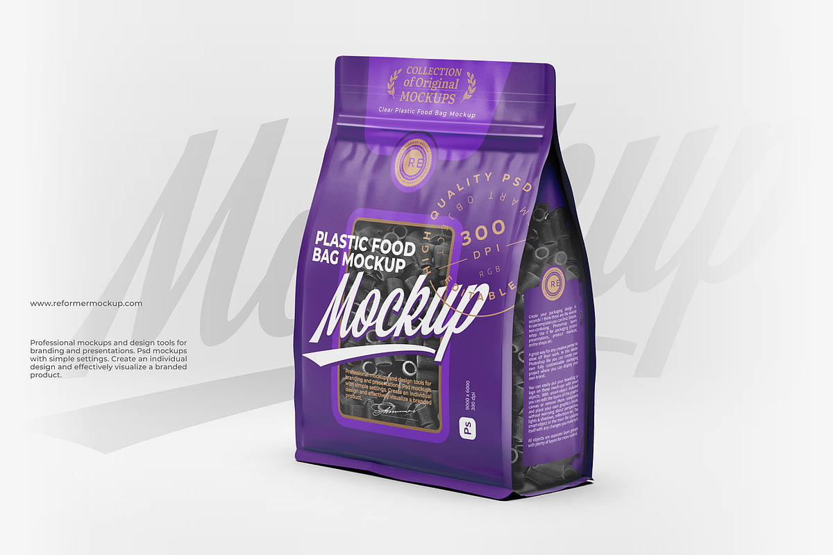 Plastic Bag Mockup, a Packaging Mockup by Reformer Mockup (Photo 1 of 6)