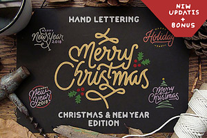 (Lettering)Christmas & New Year 2019