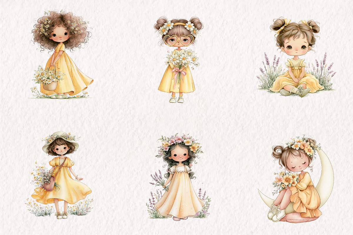 Cute Summer Girl PNG Clipart, a Seasonal Illustration by CreationArt (Photo 4 of 7)