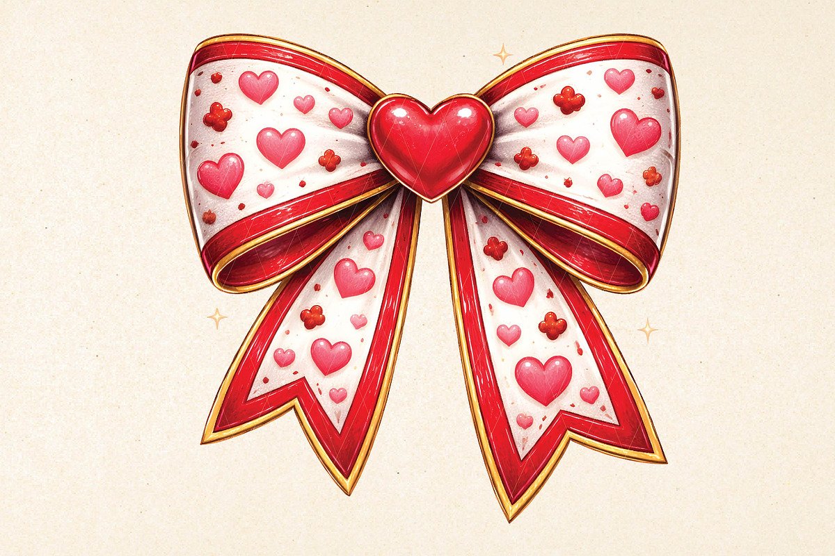 Coquette Bow Heart Png, Valentine De, an Illustration by DreamPrint404 (Photo 1 of 6)