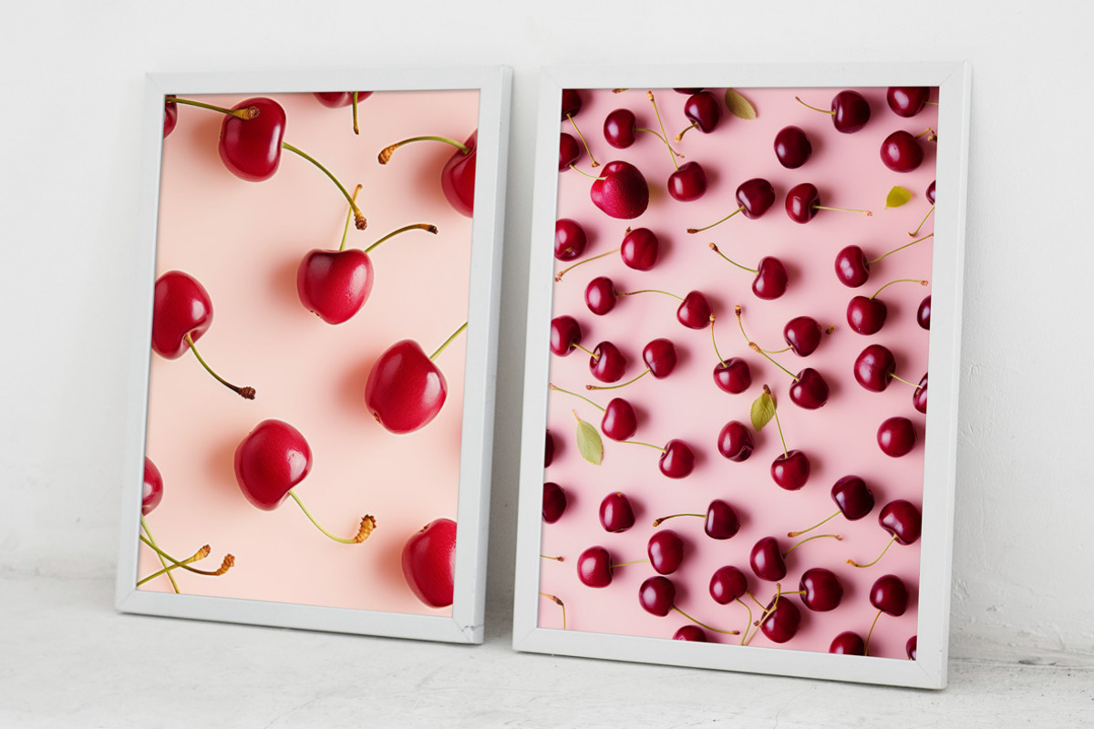 Cherry Patterns. 20 images, a Food Illustration by Handmadefont (Photo 7 of 9)