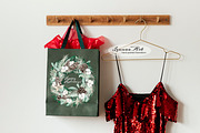 Merry Christmas Wreaths Clipart Set, a Seasonal Illustration by Leonaa art (Thumbnail 11 of 21)