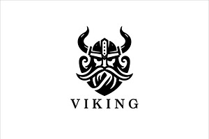 Viking Head Logo Design Template