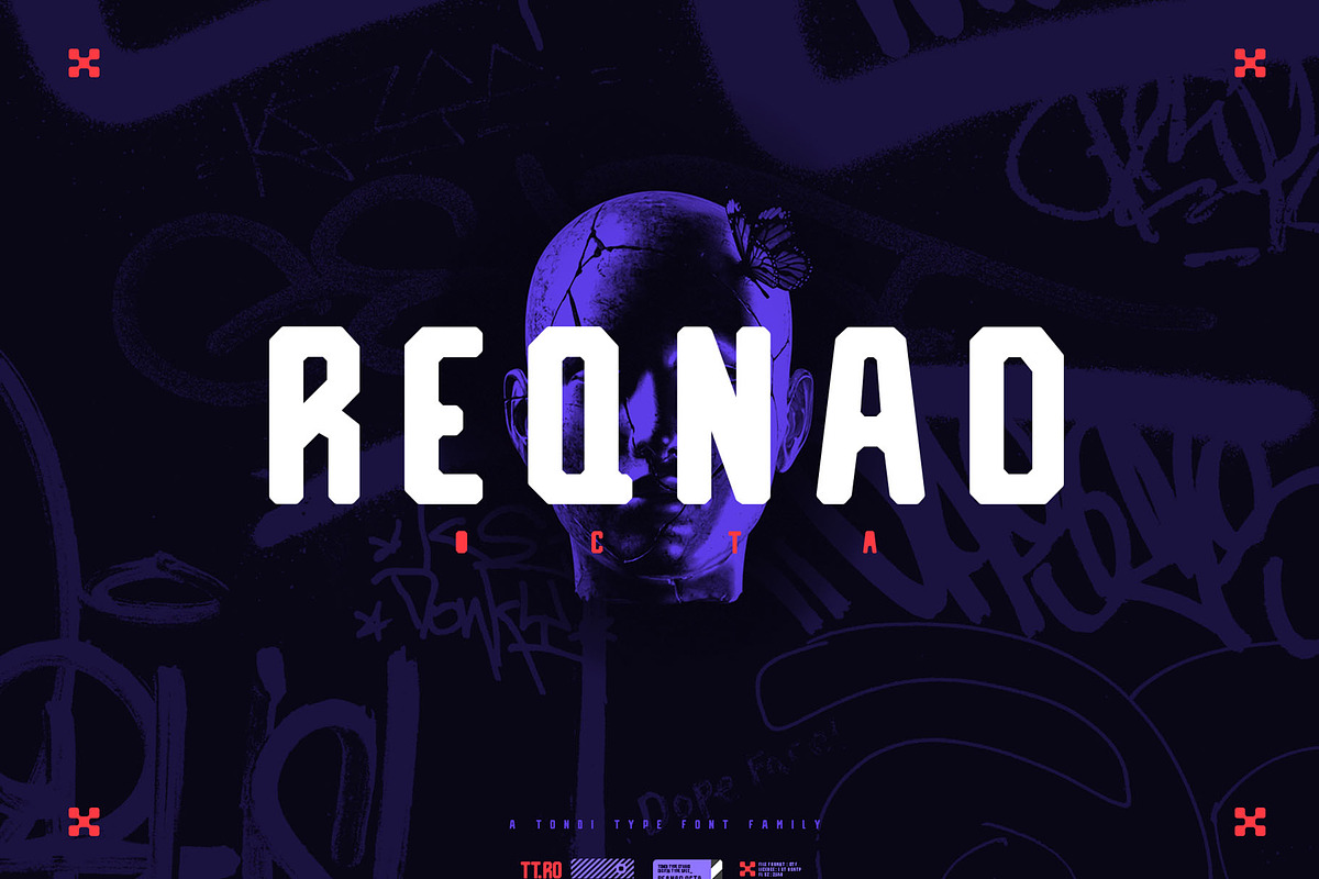 Reqnad Octa | Industrial Sans Serif, a Sans Serif Font by Tondi Type Studio (Photo 1 of 14)