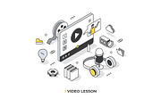 Isometric Lined Illustrations Set, an Education Illustration by Rassko (Thumbnail 2 of 13)