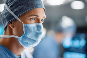 Focused surgeon in a mask, a Health & Medical Photo by MistyDay