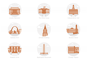Landmarks of the USA 2 Icon Set, a Duotone Icon by Jozsef Balazs-Hegedus (Thumbnail 2 of 6)