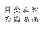 Animal Shelter Icon Set, an Outline Icon by Eklip Studio (Thumbnail 2 of 3)