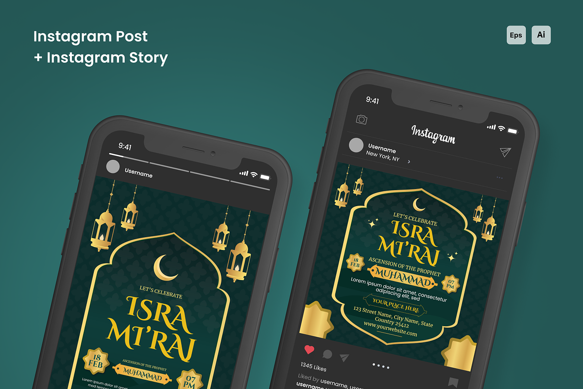 Isra Mi'raj Flyer Set, a Flyer Template by SquidPixey (Photo 4 of 6)