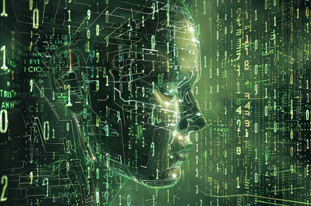 This artwork showcases a digital fac, a Photo by Tanuart