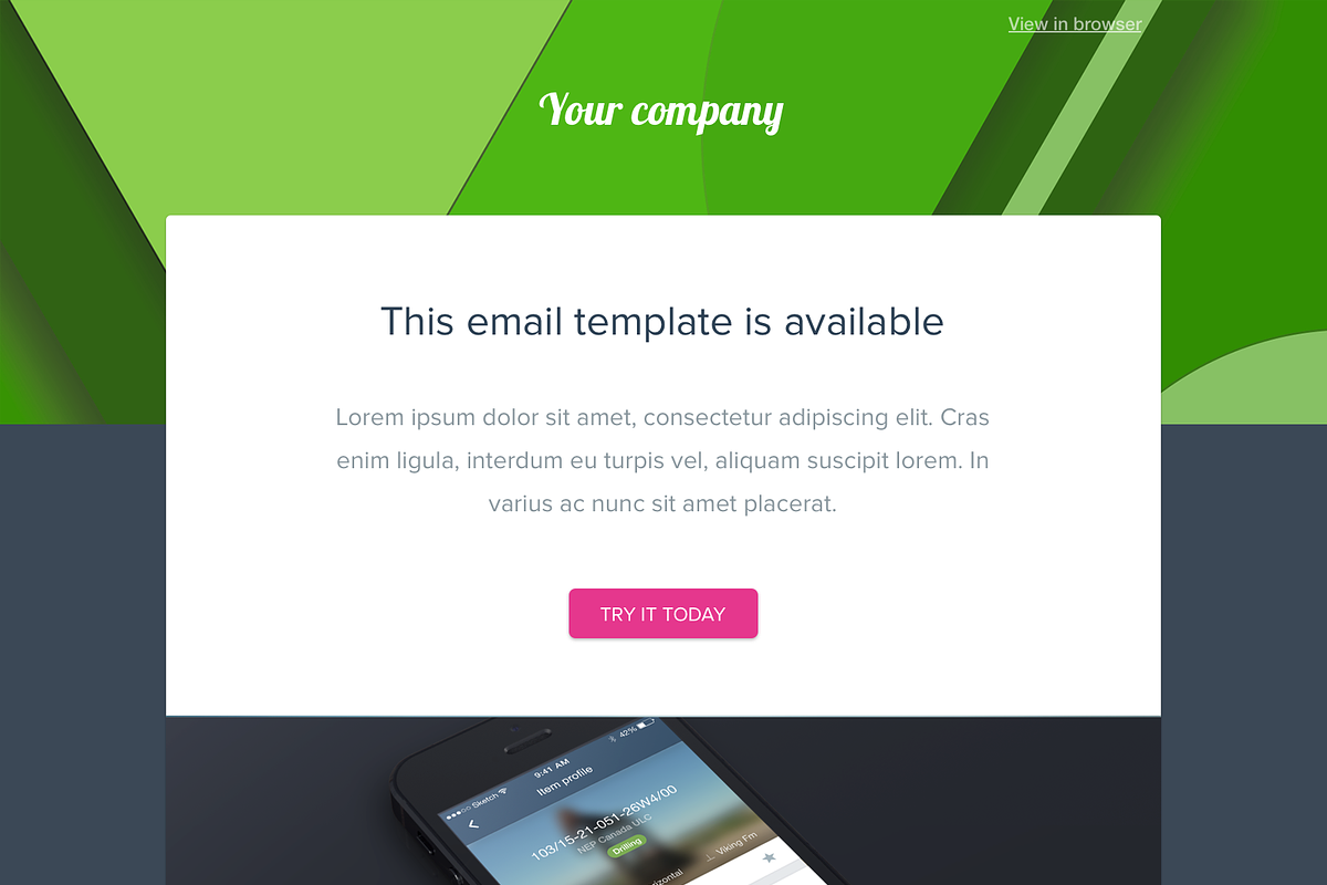 Simple material Sketch mail template, an Email Template by Orizon Design (Photo 3 of 3)