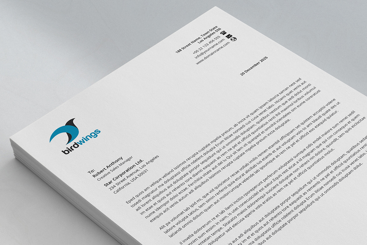Letterhead, a Stationery Template by DesignDevisers (Photo 6 of 10)