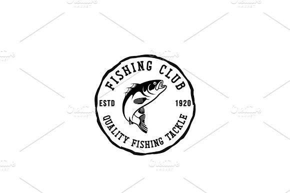 Vintage Fishing Club Logo Design preview 2